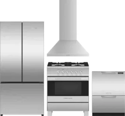4 Piece Package Includes Refrigerator, Range, Hood And Dishwasher